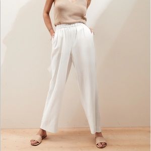 Banana republic Petite High-Rise Wide-Leg Pull-On Pant
